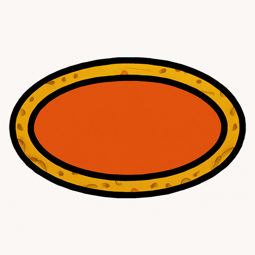 Fondo para título, forma circular y estirado.
In-Game asset.  2d.  High contrast.  No shadows