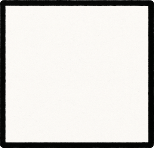 crea la imagen de un cuadrado blanco simple.
In-Game asset.  2d.  High contrast.  No shadows