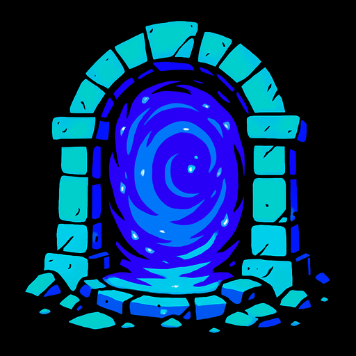 Portal.
In-Game asset.  2d.  High contrast.  No shadows