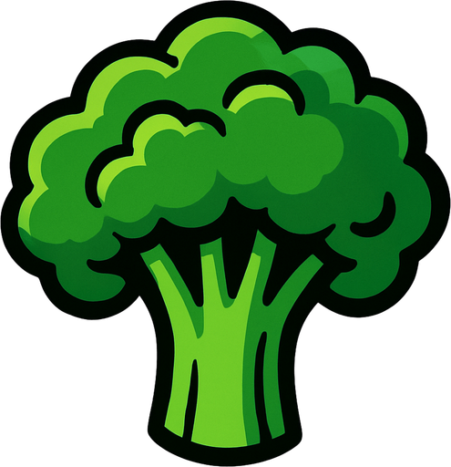 Brocolis.
In-Game asset.  2d.  High contrast.  No shadows