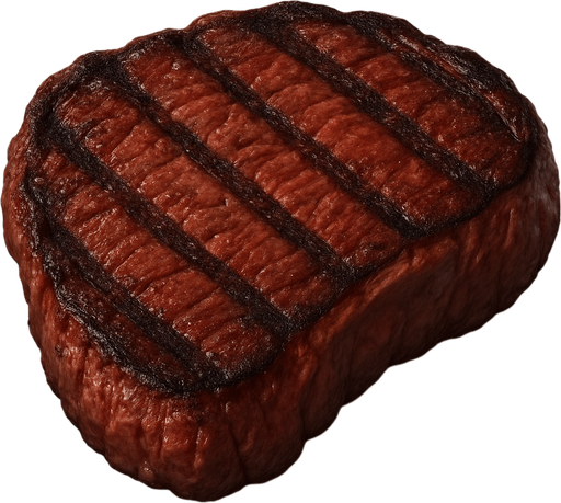 Steak - Gerçekçi - Yazısız.
In-Game asset.  2d.  High contrast.  No shadows