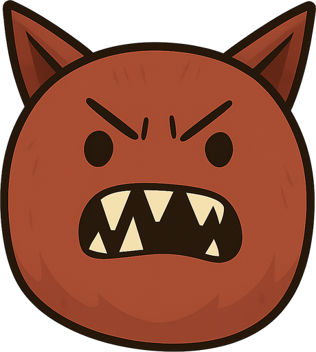 Monster for a game. No background. Transparent background. Blank background. No shadows. 2d. In-Game asset. flat