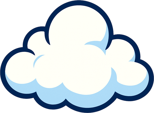 cloud.
In-Game asset.  2d.  High contrast.  No shadows