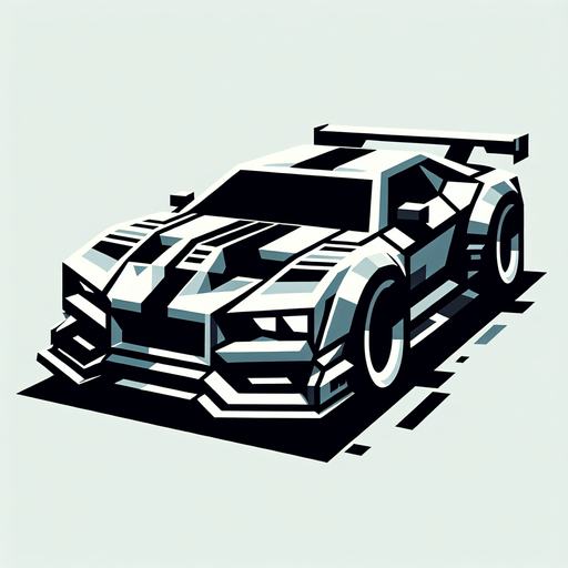Car.
Single Game Texture.  In-Game asset.  2d.  Blank background.  High contrast.  No shadows