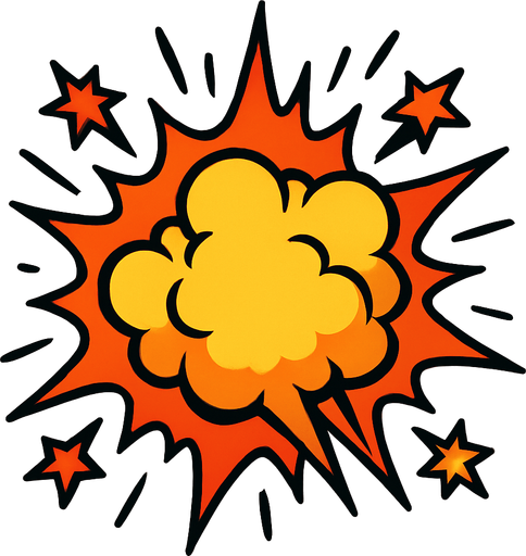 explotion.
In-Game asset.  2d.  High contrast.  No shadows