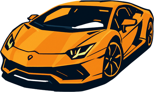 Lamborghini.
In-Game asset.  2d.  High contrast.  No shadows