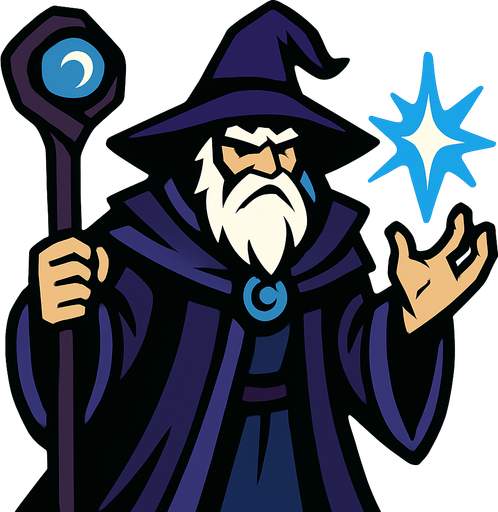 Büyücü.
In-Game asset.  2d.  High contrast.  No shadows