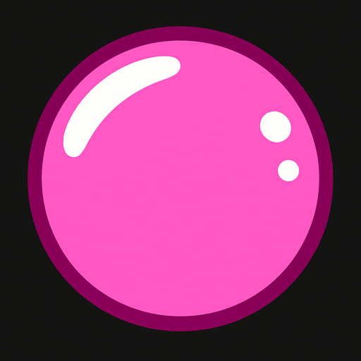 Pink ball.
In-Game asset.  2d.  High contrast.  No shadows
