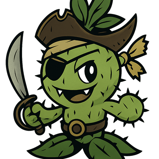 Acrescente o conceito Pirata e Cacto do deserto e estilo Ladino, Mantendo a inspiração em pokémon e Digimon, imagem sem fundo