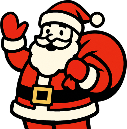 santa.
In-Game asset.  2d.  High contrast.  No shadows
