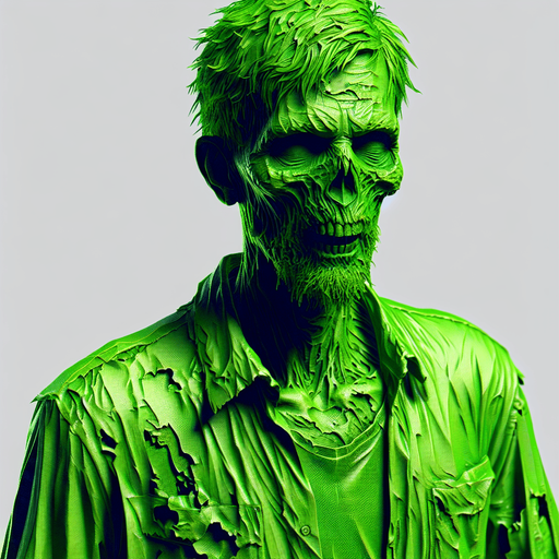 zombie green single.
Single Game Texture. In-Game asset. 3d. Blank background. High contrast. No shadows.