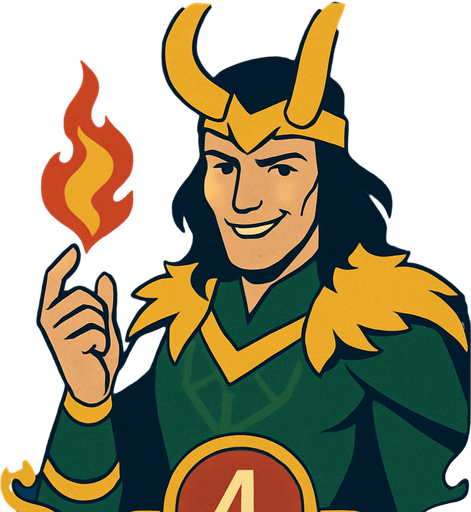 loki god card.
In-Game asset.  2d.  High contrast.  No shadows