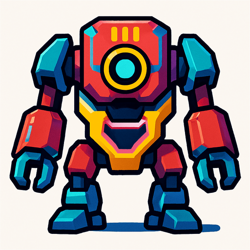 different cyber small enemy from the front side facing camera. HD colors. separated
In-Game asset.  2d.  High contrast.  No shadows