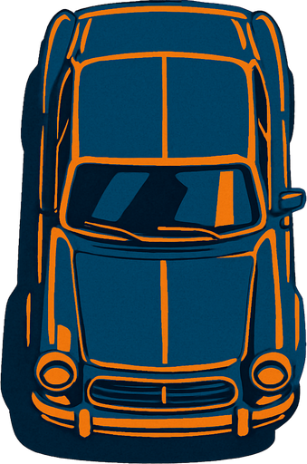 Tavandan araba bakışı.
In-Game asset.  2d.  High contrast.  No shadows