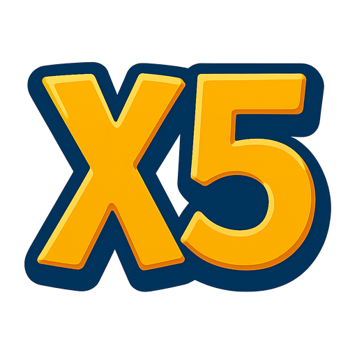 X5 symbol.
In-Game asset.  2d.  High contrast.  No shadows