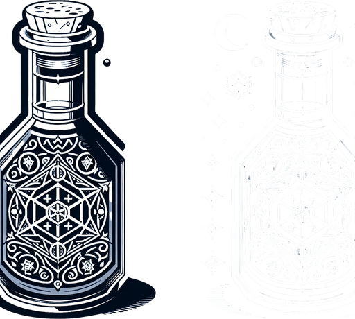 potion.
Single Game Texture. In-Game asset. 2d. Blank background. High contrast. No shadows.