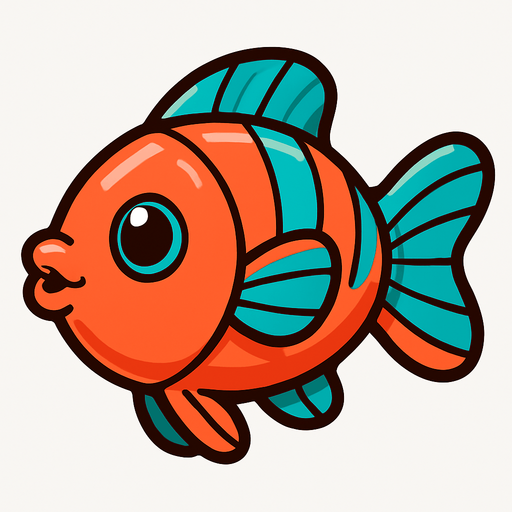 plasticFish.
In-Game asset.  2d.  High contrast.  No shadows