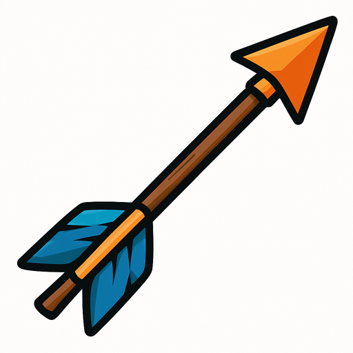 Arrow.
In-Game asset.  2d.  High contrast.  No shadows