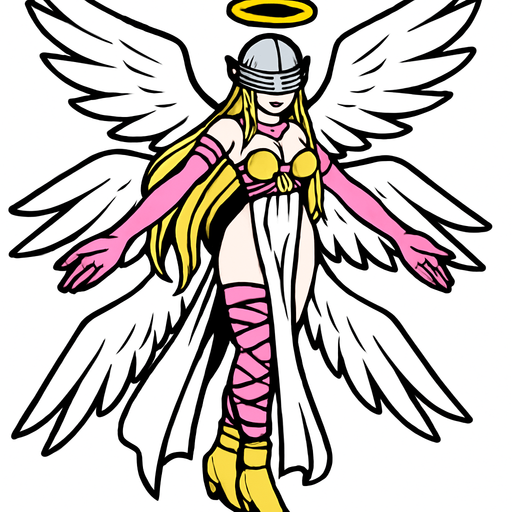 Angewomon.
In-Game asset.  2d.  High contrast.  No shadows