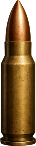 create ultra realastic bullet.
In-Game asset.  2d.  High contrast.  No shadows