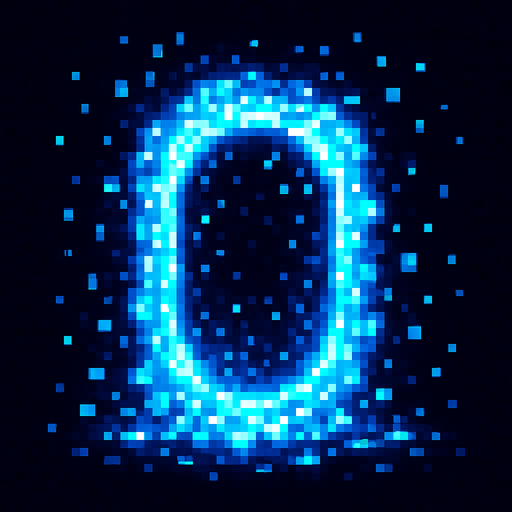 portal de pixeles de luz.
In-Game asset.  2d.  High contrast.  No shadows