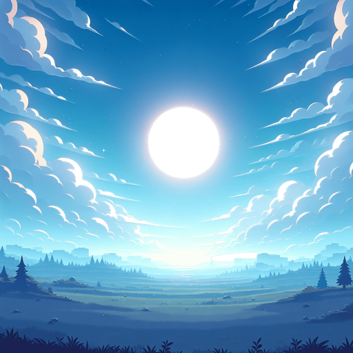 A beautiful blue sky background. 
Single Game Texture. In-Game asset. 2d. Blank background. High contrast. No shadows.