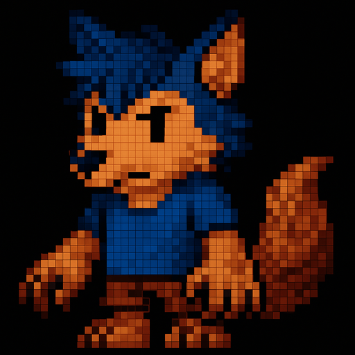 Nariz de lobo, pixel art