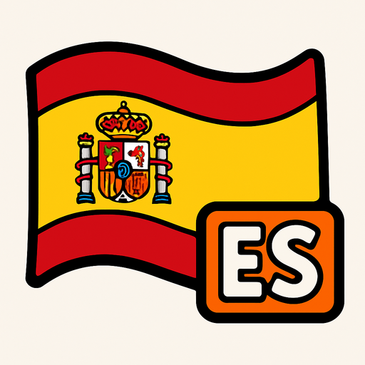 Bandera de idioma español.
In-Game asset.  2d.  High contrast.  No shadows