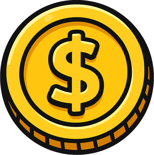 Coin.
In-Game asset.  2d.  High contrast.  No shadows