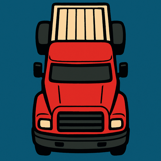 Up view truck.
In-Game asset.  2d.  High contrast.  No shadows