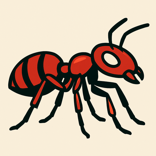 Fourmi.
In-Game asset.  2d.  High contrast.  No shadows