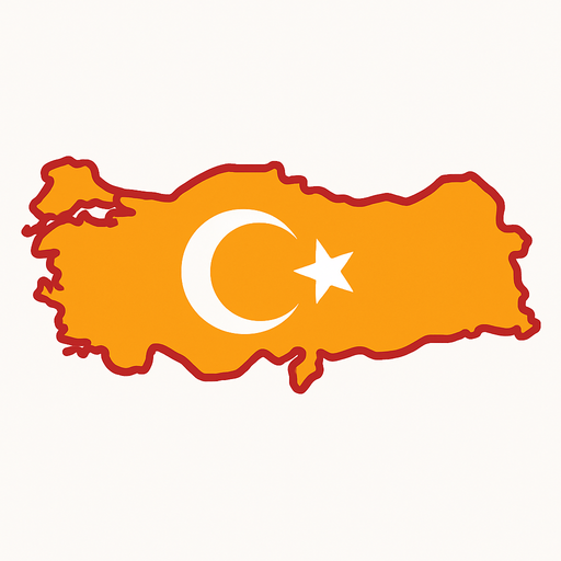 Türkiye.
In-Game asset.  2d.  High contrast.  No shadows
