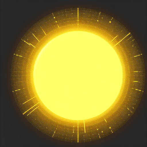 yellow light circle where the center is brighter and gets less bright as it moves to the outside.
Single Game Texture. In-Game asset. 2d. Blank background. High contrast. No shadows.