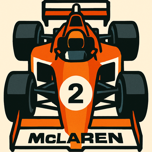 mclaren f1 race car vertical.
In-Game asset.  2d.  High contrast.  No shadows