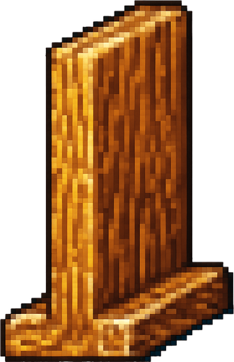 Una madera separadora de estantería pixel art estilo metal slug vista de perfil
In-Game asset.  2d.  High contrast.  No shadows