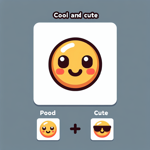 a cute cool looking emoji face.
Single Game Texture. In-Game asset. 2d. Blank background. High contrast. No shadows.