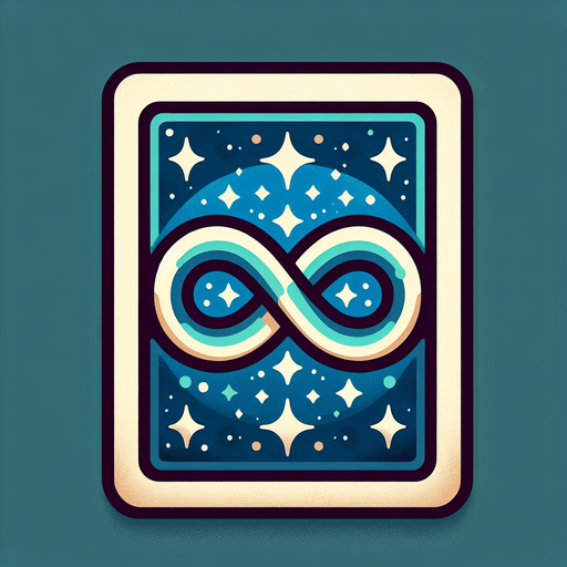 Cardback with the Symbol ♾️ on it.
Single Game Texture. In-Game asset. 2d. High contrast. No shadows.