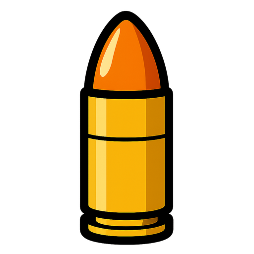 bulletShape.
In-Game asset.  2d.  High contrast.  No shadows