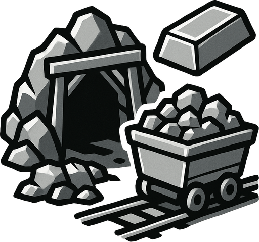 Silver madeni.
In-Game asset.  2d.  High contrast.  No shadows