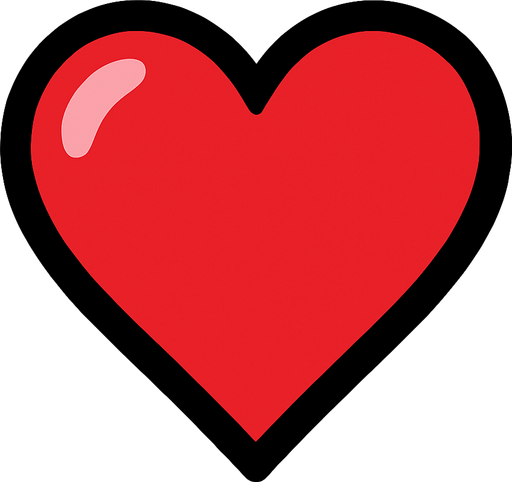 Heart.
In-Game asset.  2d.  High contrast.  No shadows
