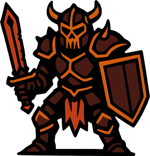Orta çağ dönemi düşman.
In-Game asset.  2d.  High contrast.  No shadows