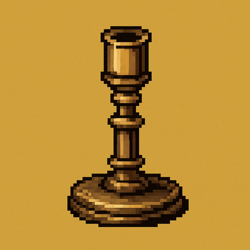 Un velador con base muy simple, sin lampara, tipo pixel art meta slug.
In-Game asset.  2d.  High contrast.  No shadows