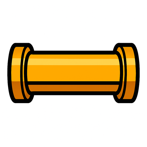 2d strait 2 sided pipe.
In-Game asset.  2d.  High contrast.  No shadows