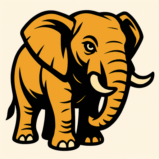 make an elephant.
In-Game asset.  High contrast.  No shadows