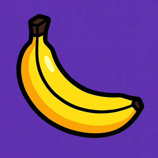 Banana.
In-Game asset.  2d.  High contrast.  No shadows
