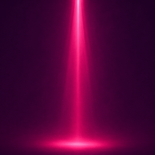 clean red-violet beam from above