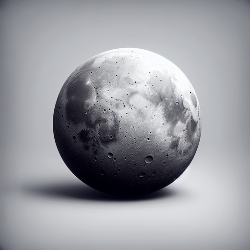 A moon..
Single Game Texture. In-Game asset. 2d. Blank background. High contrast. No shadows.