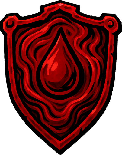 blood shield.
In-Game asset.  2d.  High contrast.  No shadows