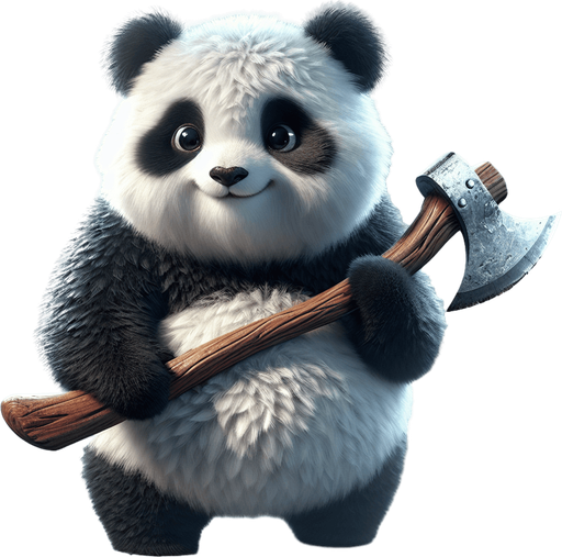 Worlds FRVR Panda with axe