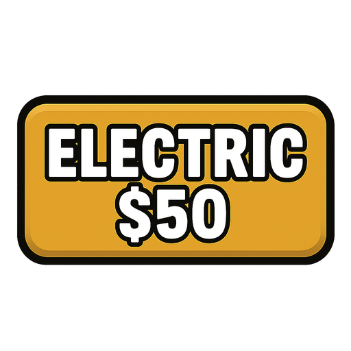 Make button gold and say electric $50